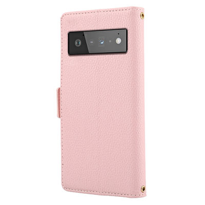 Las cajas del teléfono del pixel de Tpu Google cubren a Flip Stand Leather Scratchproof