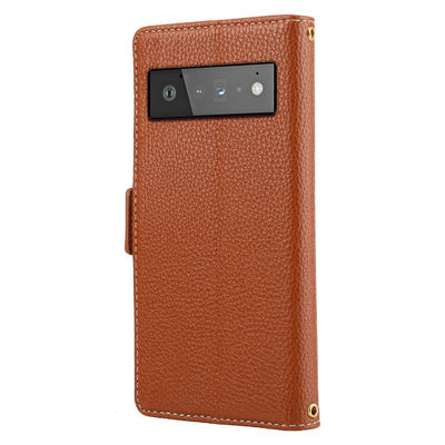 Las cajas del teléfono del pixel de Tpu Google cubren a Flip Stand Leather Scratchproof