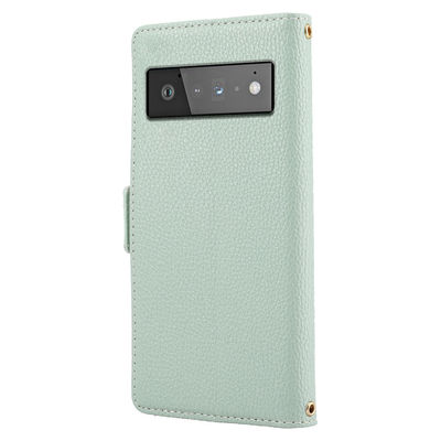Las cajas del teléfono del pixel de Tpu Google cubren a Flip Stand Leather Scratchproof