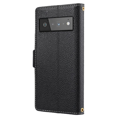 Las cajas del teléfono del pixel de Tpu Google cubren a Flip Stand Leather Scratchproof