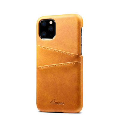 Premio exquisito de cuero auténtico del teléfono de la caja de la caja de la cartera del ODM Iphone
