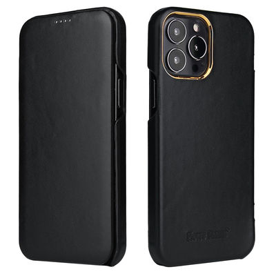 Caja durable del teléfono de la protección de las cajas de cuero superiores del teléfono del ODM exquisita