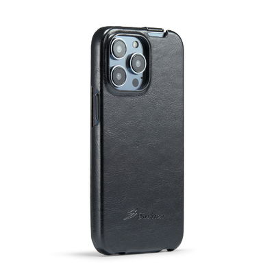 Caso magnético de cuero auténtico de lujo exquisito del OEM Iphone 14 de las cajas del teléfono