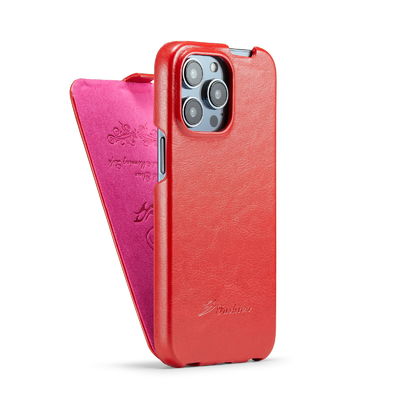 Caso magnético de cuero auténtico de lujo exquisito del OEM Iphone 14 de las cajas del teléfono