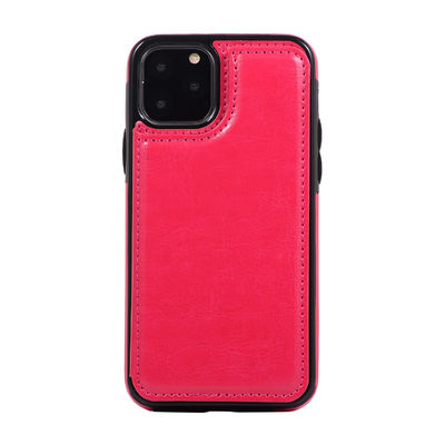 Cubierta inofensiva del iPhone 11 de la PU del teléfono móvil de la caja de cuero a prueba de choques de la cartera