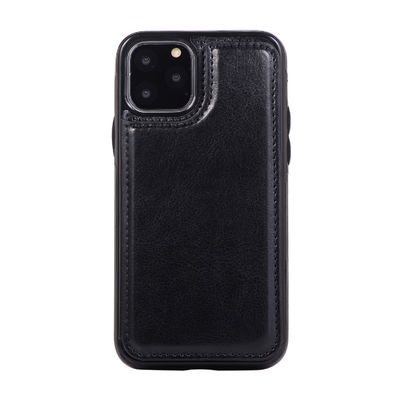Cubierta inofensiva del iPhone 11 de la PU del teléfono móvil de la caja de cuero a prueba de choques de la cartera