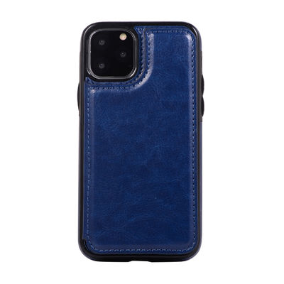 Cubierta inofensiva del iPhone 11 de la PU del teléfono móvil de la caja de cuero a prueba de choques de la cartera