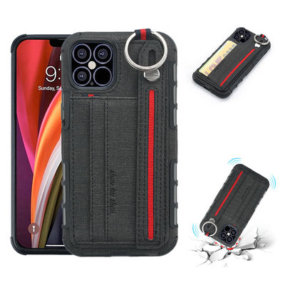 Lanyard Strap Leather Phone Cases para Iphone 14 13 Scratchproof