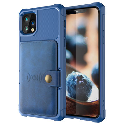 Portatarjetas a prueba de choques de Magsafing de la caja de cuero de la cartera del teléfono del OEM para Iphone 14