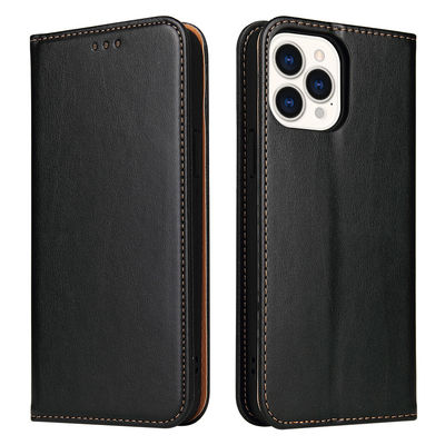 Las cajas de cuero impermeables del teléfono personalizaron la caja de la cartera de Iphone
