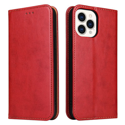 Las cajas de cuero impermeables del teléfono personalizaron la caja de la cartera de Iphone