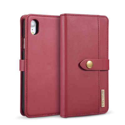 Estilo moderno inofensivo de cuero auténtico de lujo de la caja de la cartera del ODM Iphone