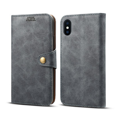 El teléfono de cuero auténtico de la PU encajona la funda a prueba de choques del teléfono amistosa