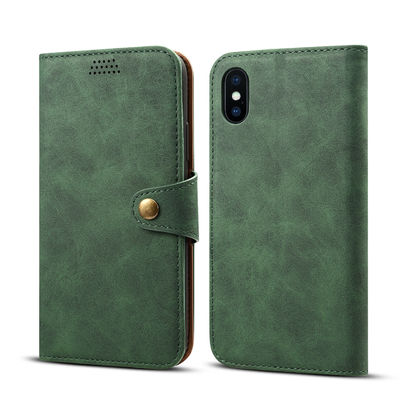 El teléfono de cuero auténtico de la PU encajona la funda a prueba de choques del teléfono amistosa