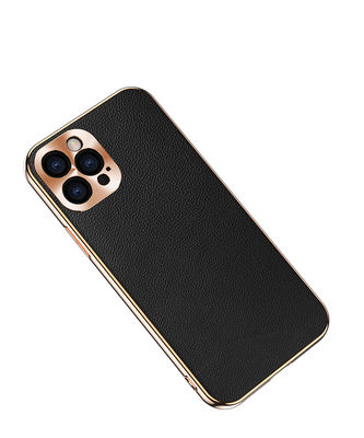 Caja de cuero de lujo de cuero auténtica de la cartera de Iphone de las cajas del teléfono