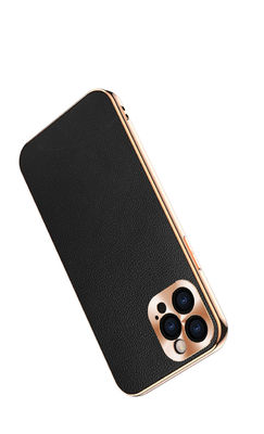 Caja de cuero de lujo de cuero auténtica de la cartera de Iphone de las cajas del teléfono