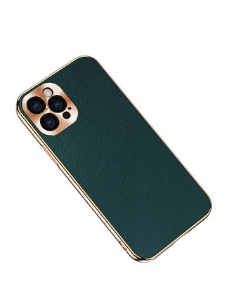 Caja de cuero de lujo de cuero auténtica de la cartera de Iphone de las cajas del teléfono