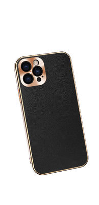 Caja de cuero de lujo de cuero auténtica de la cartera de Iphone de las cajas del teléfono