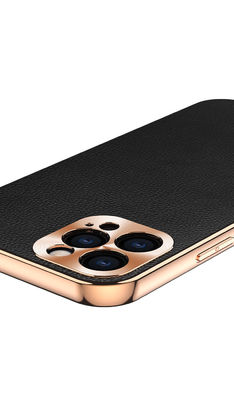 Caja de cuero de lujo de cuero auténtica de la cartera de Iphone de las cajas del teléfono
