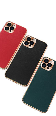 Caja de cuero de lujo de cuero auténtica de la cartera de Iphone de las cajas del teléfono