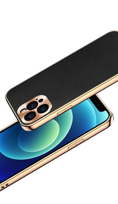Caja de cuero de lujo de cuero auténtica de la cartera de Iphone de las cajas del teléfono