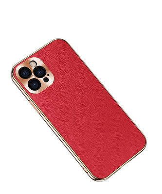 Caja de cuero de lujo de cuero auténtica de la cartera de Iphone de las cajas del teléfono