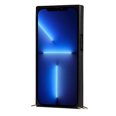 Caja del teléfono del negro de cuero del OEM/del ODM de Iphone de la caja exquisita de la cartera