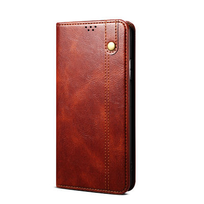 Caja de lujo hermética al polvo del teléfono de la cartera de la funda de piel auténtica exquisita de Iphone