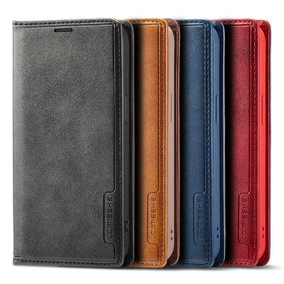Estilo moderno del caso de Iphone de la caja del teléfono de la cartera de la caja roja de cuero del teléfono