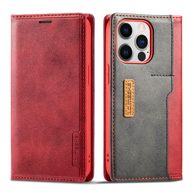 Estilo moderno del caso de Iphone de la caja del teléfono de la cartera de la caja roja de cuero del teléfono