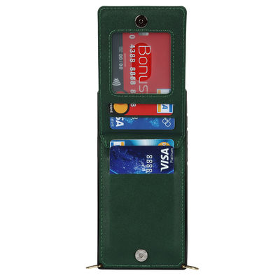 Caja de cuero auténtica de la cartera de Iphone de las cajas de cuero de lujo del teléfono