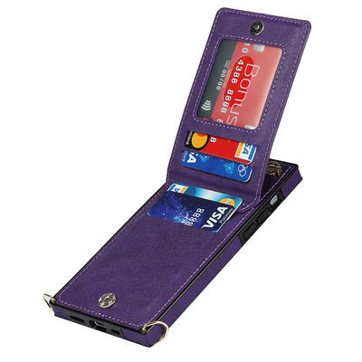 Caja de cuero auténtica de la cartera de Iphone de las cajas de cuero de lujo del teléfono