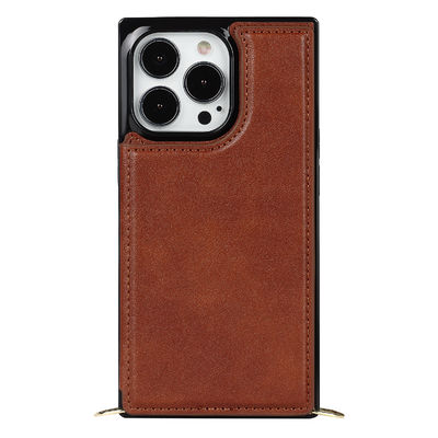 Lujo hermético al polvo de cuero auténtico inconsútil de las fundas protectoras de Iphone