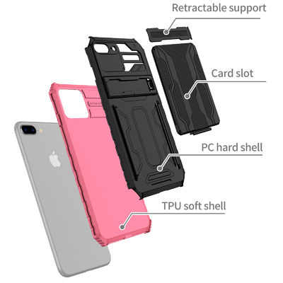 cuero de cuero de Iphone de la caja del teléfono de la cartera de la caja del teléfono del iPhone 7Leather