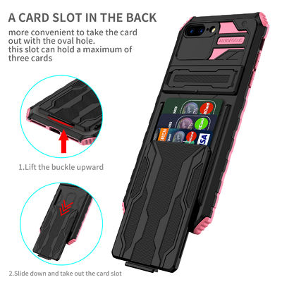 cuero de cuero de Iphone de la caja del teléfono de la cartera de la caja del teléfono del iPhone 7Leather