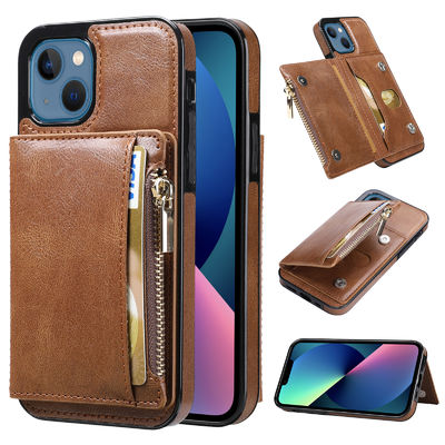 Caja de cuero desmontable del teléfono del bolsillo de la tarjeta magnética para la galaxia S22 S23 ultra