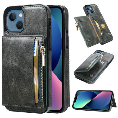 Caja de cuero desmontable del teléfono del bolsillo de la tarjeta magnética para la galaxia S22 S23 ultra