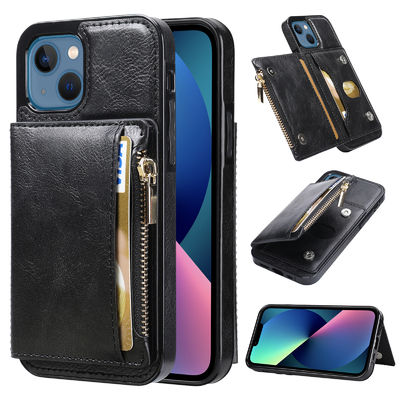 Caja de cuero desmontable del teléfono del bolsillo de la tarjeta magnética para la galaxia S22 S23 ultra