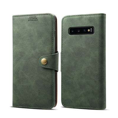 Auténtico de lujo Scratchproof de las fundas protectoras de cuero inconsútiles de Samsung