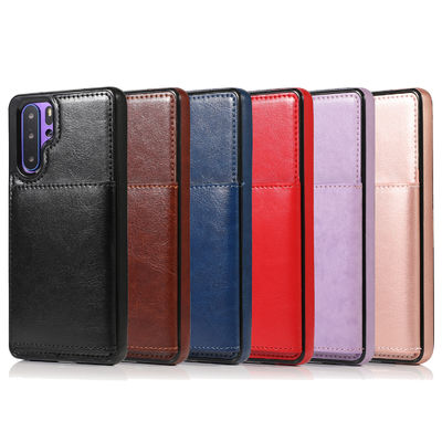 El teléfono a prueba de choques de cuero encajona la caja hermética al polvo del teléfono de la contraportada de TPU