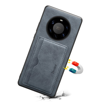 Bolso multifuncional de cuero auténtico de la tarjeta de la PU del portatarjetas de Magsafe