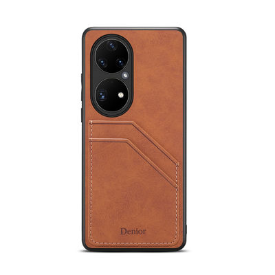 Auténtico a prueba de choques del portatarjetas del teléfono de cuero inconsútil de la cartera