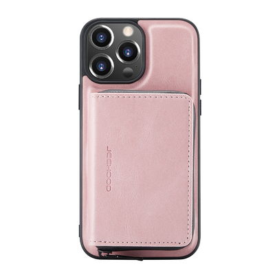 Caso multifuncional de Iphone 14 de Iphone 12/Iphone 13 de la caja de cuero inconsútil del teléfono