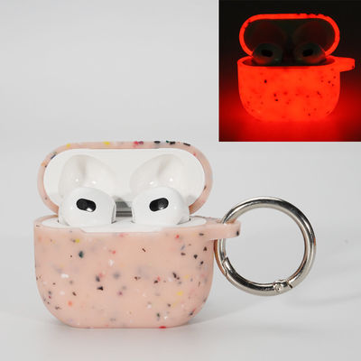 Caja luminosa Airpods del silicón del auricular de la cubierta inofensiva de la caja favorable