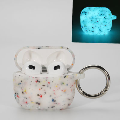 Caja luminosa Airpods del silicón del auricular de la cubierta inofensiva de la caja favorable