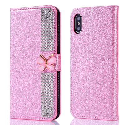 Capa de teléfono con incrustación de diamante electrolibrada para iPhone Xr Xs 11 12 13 14 Pro Max Cell Cover