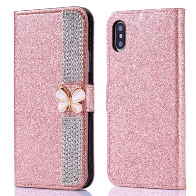 Capa de teléfono con incrustación de diamante electrolibrada para iPhone Xr Xs 11 12 13 14 Pro Max Cell Cover