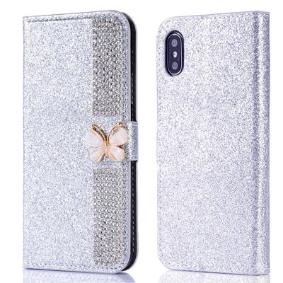 Capa de teléfono con incrustación de diamante electrolibrada para iPhone Xr Xs 11 12 13 14 Pro Max Cell Cover