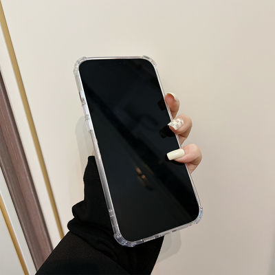 Casillas de teléfono celular de silicona lisa para el Iphone 8 Protección de material transparente